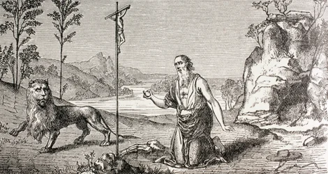 St. Jerome in the desert of Chalcis, from 